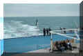 pont arri�re, sillage, Ferry, travers�e de la Manche : Ouistreham/Porstmouth, 10/2008 (63858 octets)